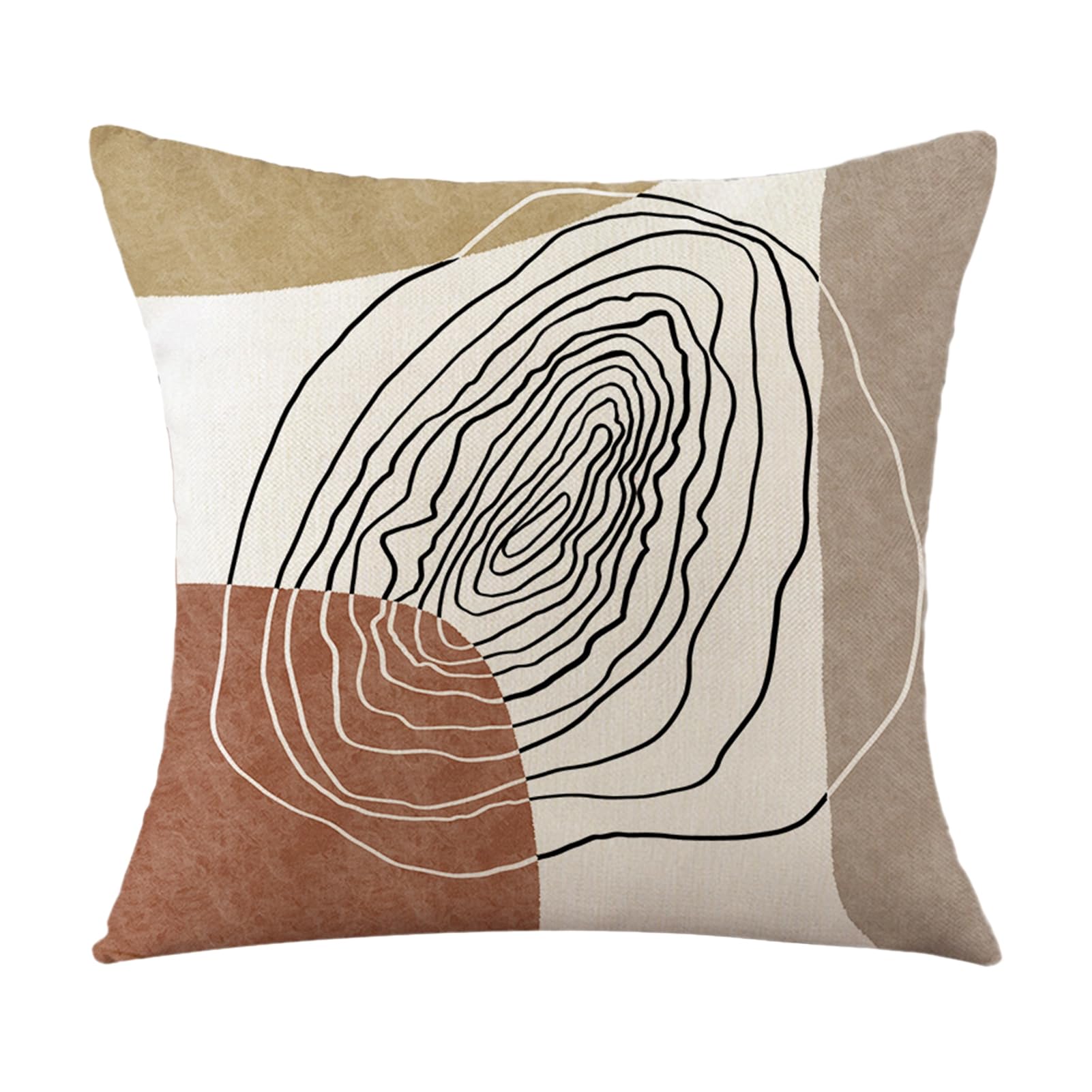 anwhriet Bohemian Throw Pillow Cover, Abstract Print Decorative Cushion Case, 45x45cm Washable Morandi Art Throw Pillowcase for Sofa Couch, Bedroom, Nordic Living Room Decor 45x45cm B