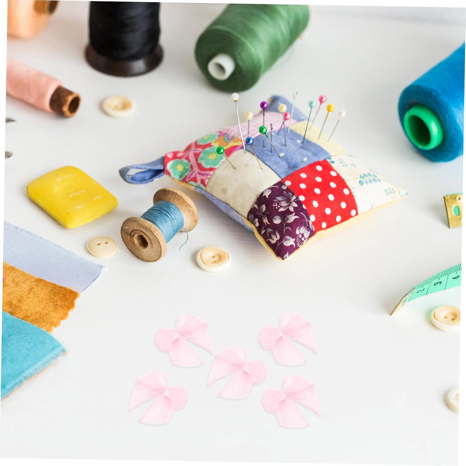 200Pcs Bows for Durable Polyester Ribbon Hair Accessories Sweet Premade Bowknots for DIY Crafts Birthday Parties and Creative Projects