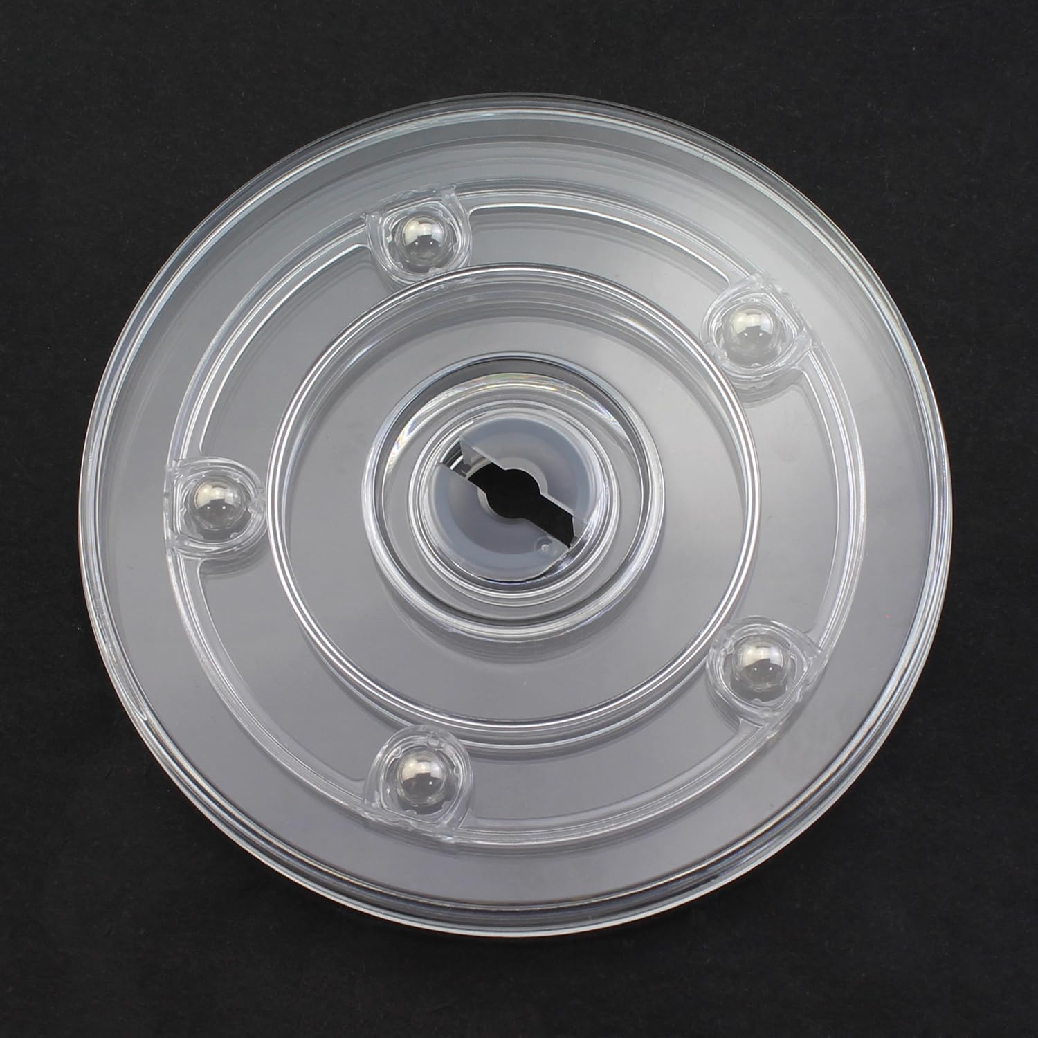 2-Pack 4-Inch Lazy Susan Turntable Acrylic Ball Bearing Rotating Tray, Small 360 Spinning Stand for Spice Rack, Table, Cake, Kitchen, Pantry, Decor, TV, Laptop, Computer Monitor