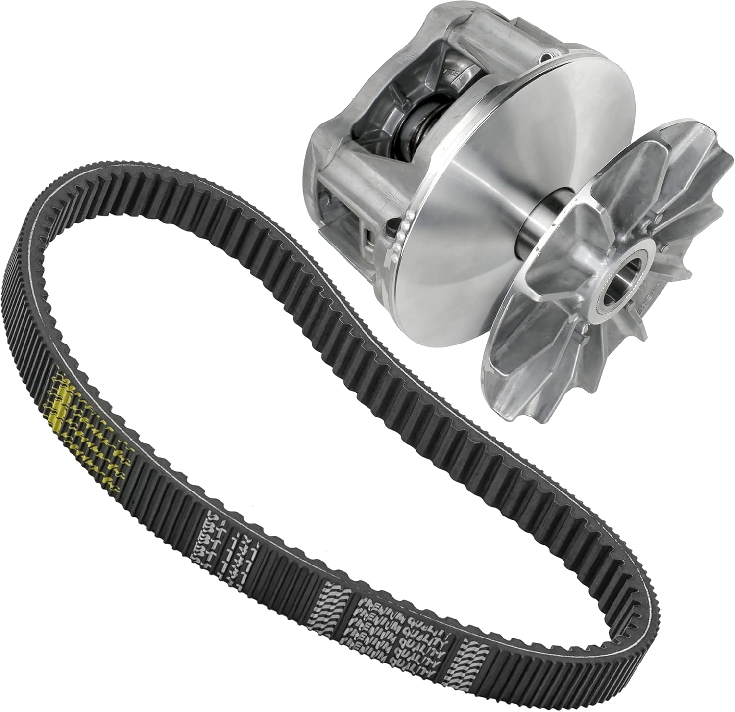 Caltric Primary Drive Clutch Assembly with Aramid Belt Compatible with Polaris Ranger Crew 570 2015-2019 (Non-Ebs Type)