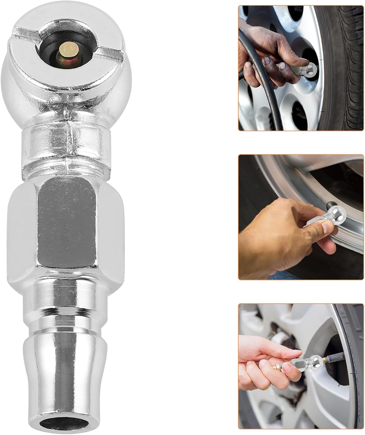 Tire Air Chuck Adapter for Quick Tire Inflation Versatile Nozzle for Cars Motorcycles Electric Fast Convenient Air Compressor Accessory