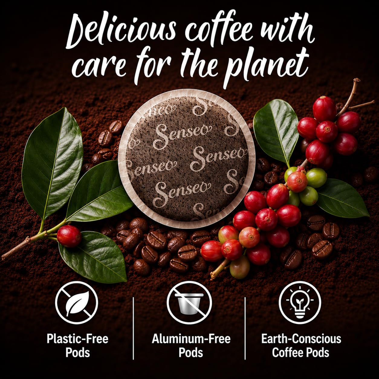 Senseo Strong Dark Roast Coffee Pods, 48 Count (Pack of 10) - Single Serve Coffee Pods Bulk Pack for Senseo Coffee Machine - Compostable Coffee Pods for Hot or Iced Coffee, Cold Brew Coffee image 5