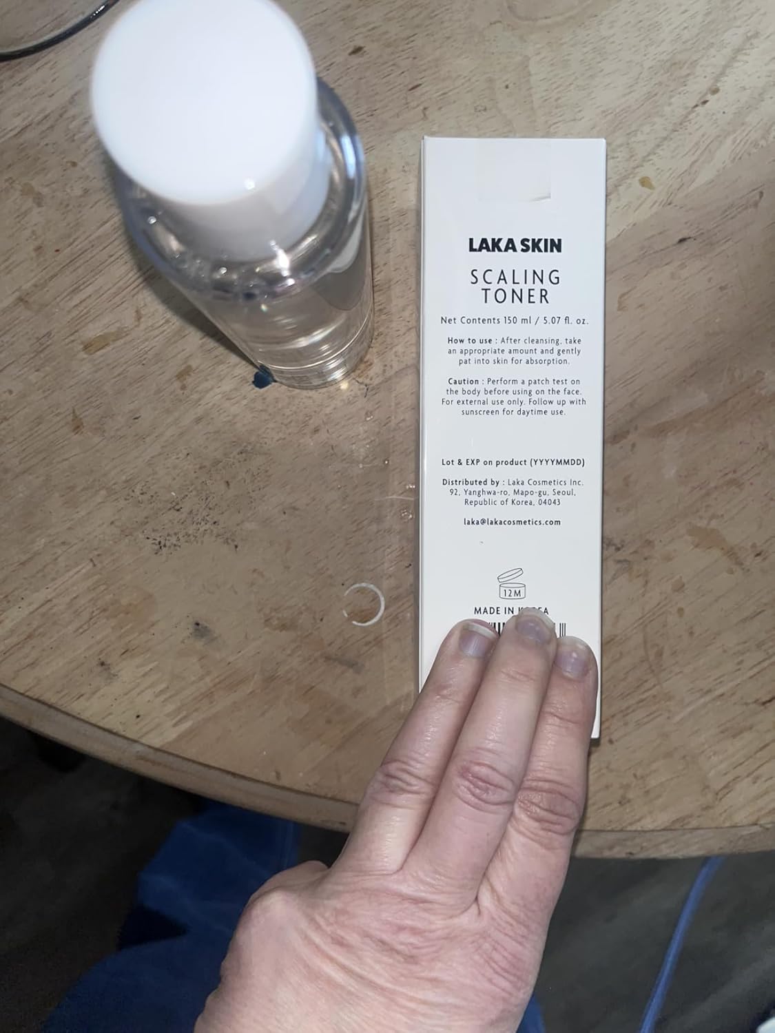 Laka Skin Care Scaling Toner, 150ml/5.07 fl.oz, Mild Peeling for Face, PDRN, Soothing Dead Skin Cells, Hyaluronic Acid, AHA, PHA, Korean Skin Care