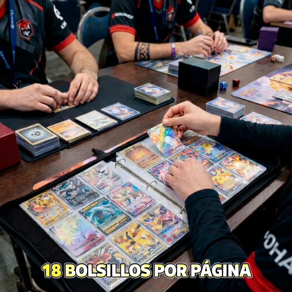Álbum de Cartas Coleccionables con Capacidad de 1080 Cartas y 60 Páginas - Carpeta con Fundas - Álbum para Cartas (Trading Card Game y Juegos de Cartas Coleccionables)