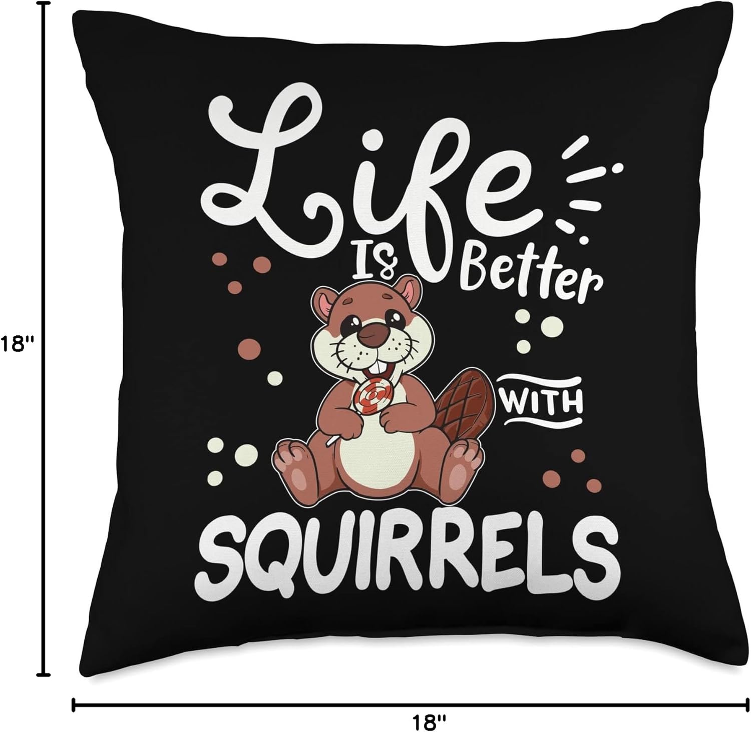 Squirrel Throw Pillow