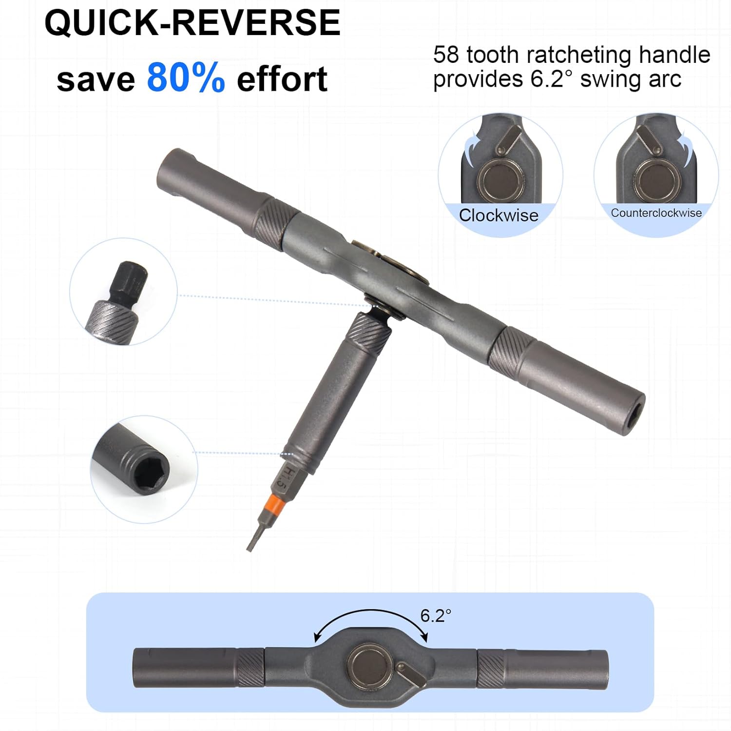 42 in 1 Magnetic Screwdriver Set, DIY Ratchet Screwdriver Set, Multi Bit Screw Driver Set Kit with Case, Handle Detachable, Portable Repair Tool for Electronics, Glasses, Bicycles & Home Repair