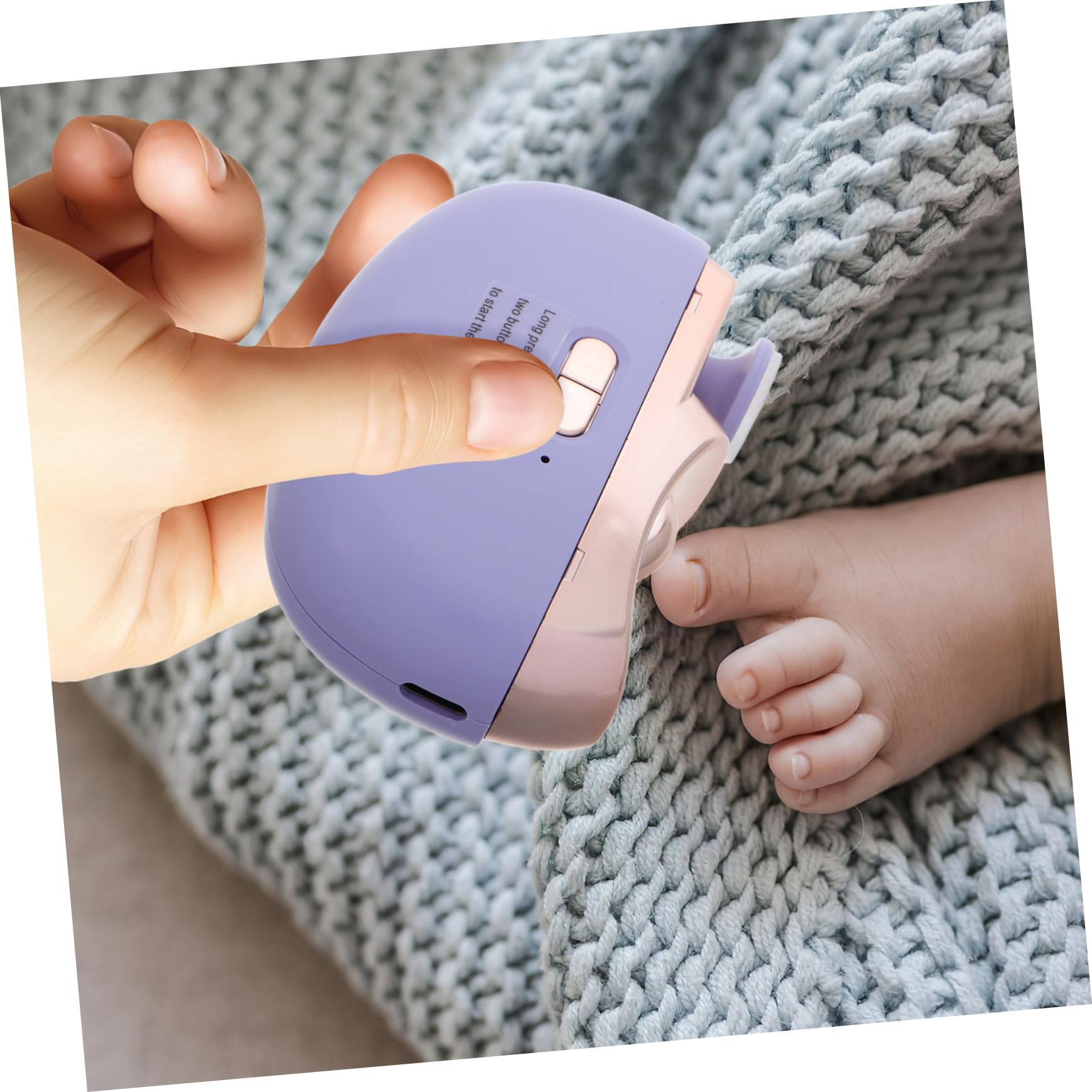 Cortaúñas Eléctrico Automático con Luz LED y Velocidad Ajustable Recortadora y Pulidor Multifuncional Ergonómica para Adultos Segura y Cómoda para Cuidado de Uñas
