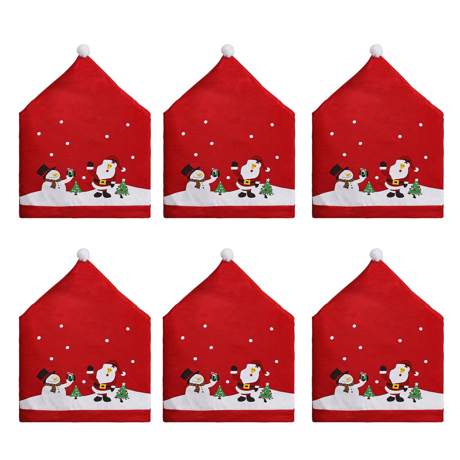 Elnwnnkc Santa Figure Fabric Chair Cover Smooth Universals Size for Dining Living Room Christmas Decoration Christmas Fabric Chair Protectors