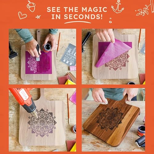 Miniatura 3 de Scorch Marker SCORCH PAINT - Pintura para quemar madera para manualidades, plantillas, proyectos de bricolaje y pirografía, a base de agua, segura,