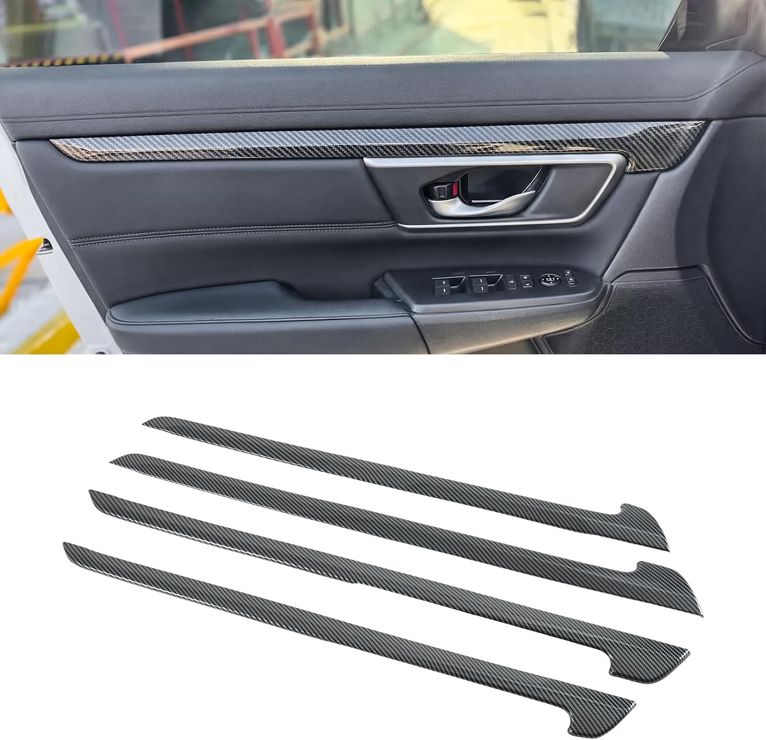 Carbon Fiber Steering Wheel Cover Compatible with 2017-2022 Honda CR-V CRV