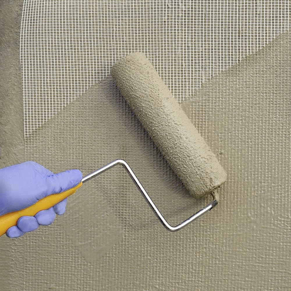 Treillis en Fibre de Verre quadrillé (10 m x 1m) - Idéal pour les réparations au mortier et l'étanchéité des surfaces