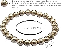 Vista 555 de Amazing Gemstone Pulsera de cristal para mujeres y hombres, pulsera de cristal curativo de protección, pulsera elástica con cuentas de piedras