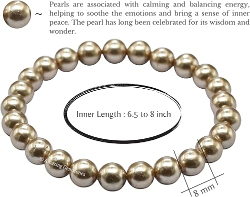 Miniatura 555 de Amazing Gemstone Pulsera de cristal para mujeres y hombres, pulsera de cristal curativo de protección, pulsera elástica con cuentas de piedras