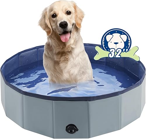 Eooqi - Alberca plegable para perros, bañera portátil para mascotas y piscina para niños, tina plegable para cachorros, perros pequeños, medianos y