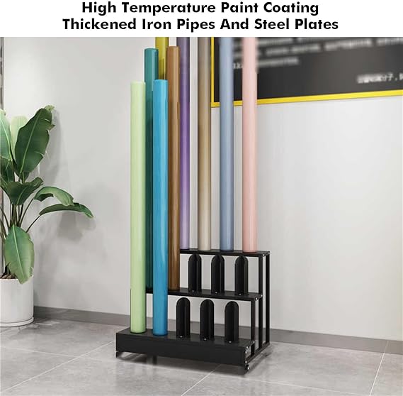 Floor-Standing Fabric Roll Storage Rack,Window Film/Wallpaper Displays,for Car Window Film Fabric Spool,Bearing 200KG(2 Tiers)