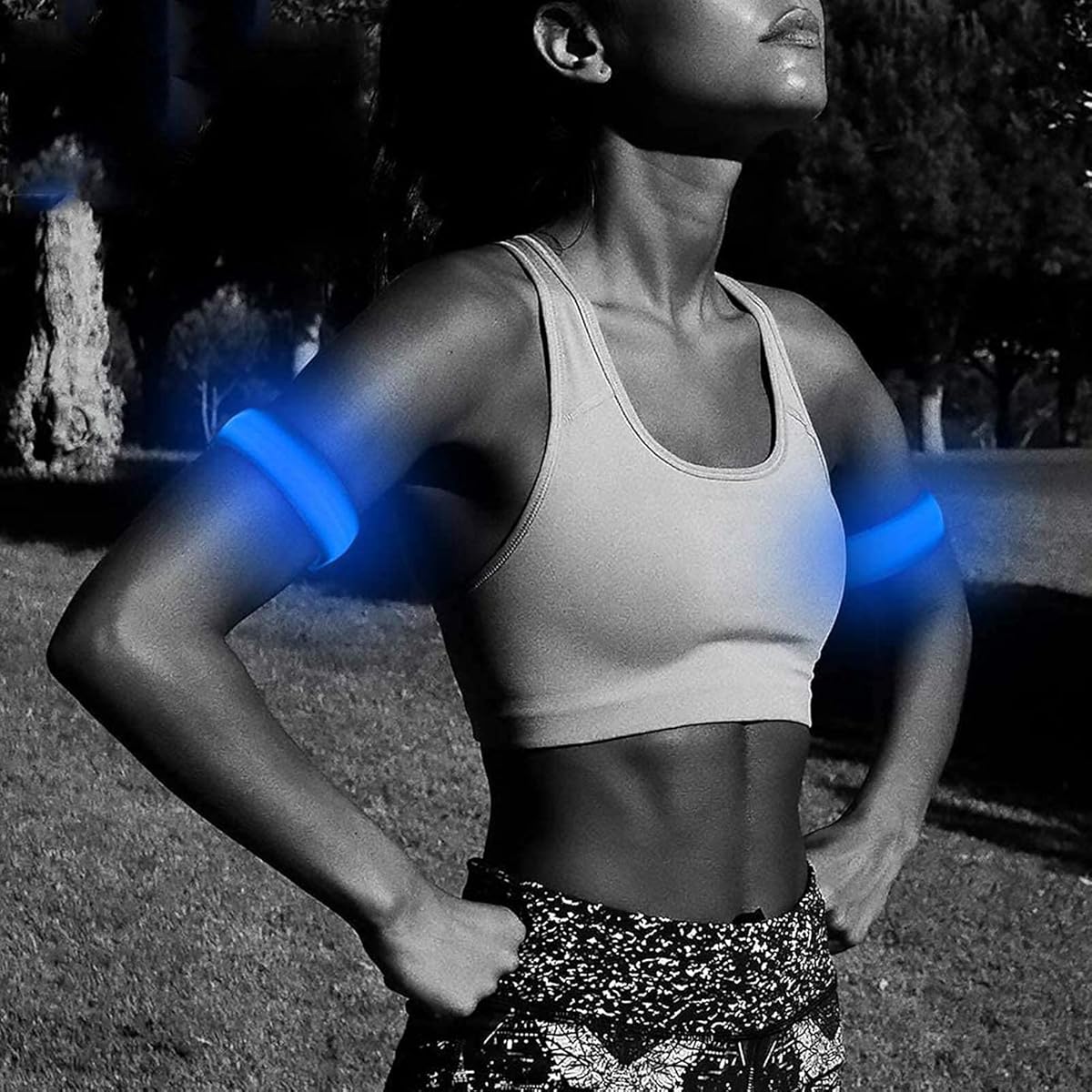 2 Pack, BSeen (TM) Glow LED Armband, Glow and Flash, High Visibility in the Dark for the safety of Runners, Joggers, Pet Owners, Cyclists