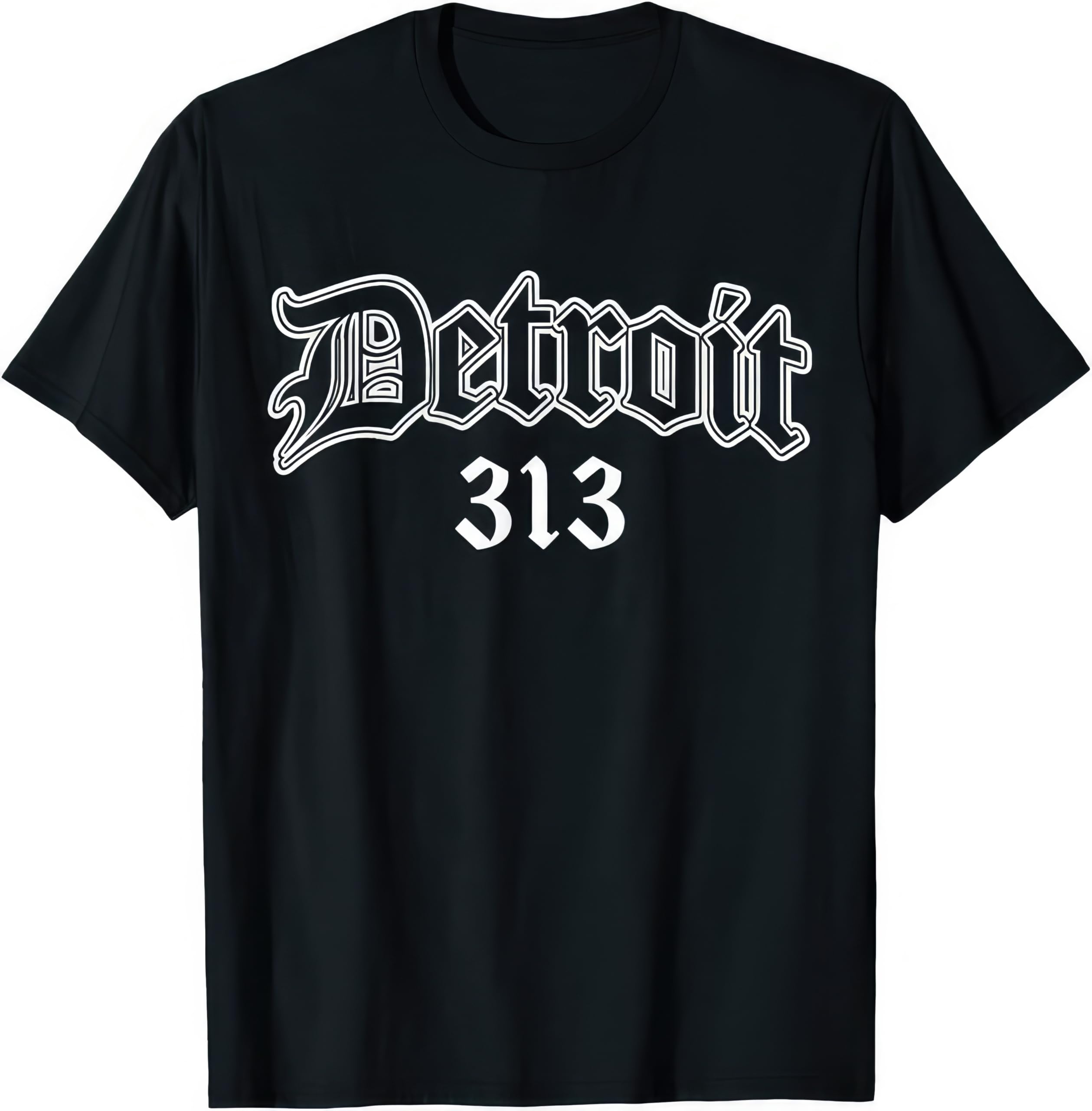 Detroit 313 Kids Womens Mens T Shirt 9-11 Black