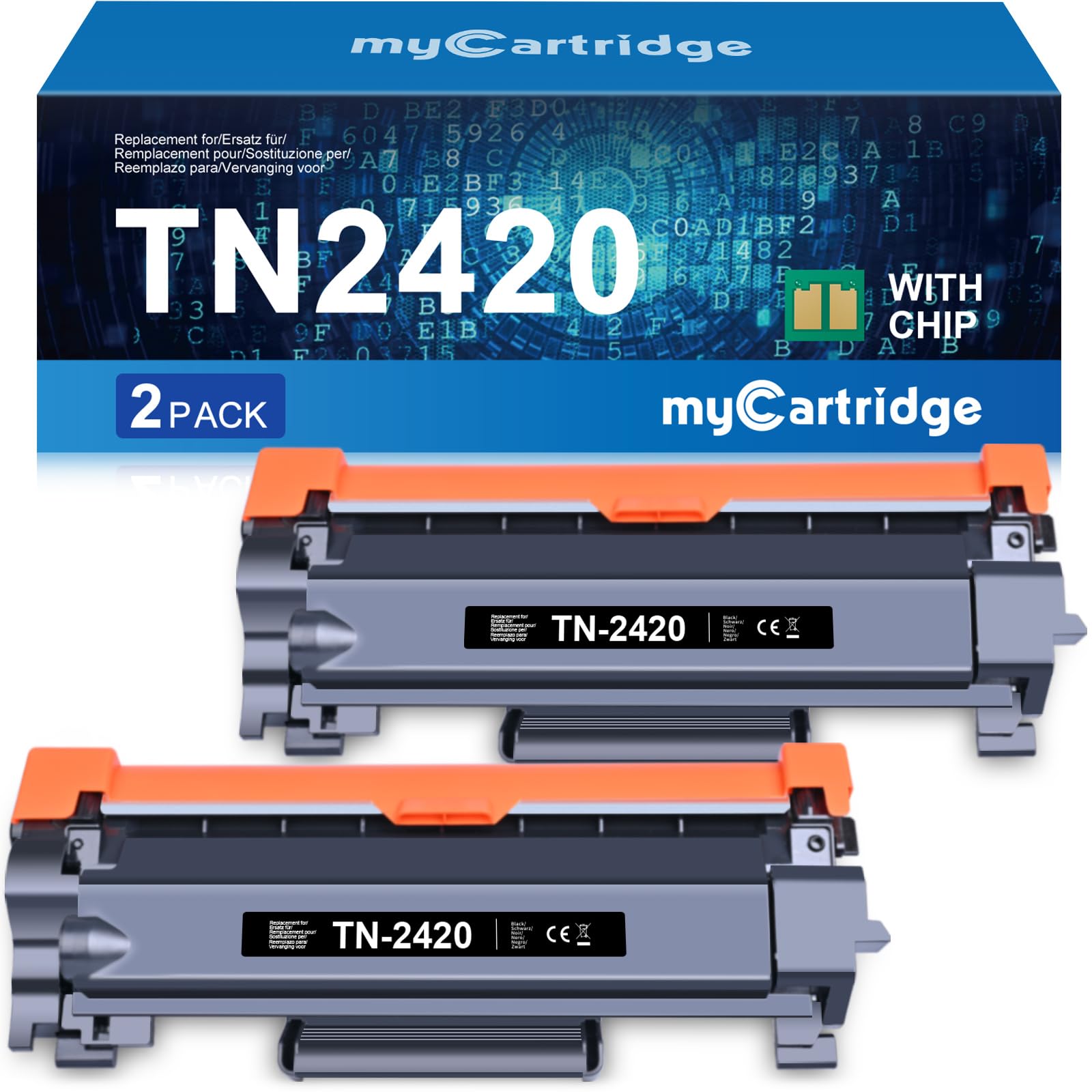 MYCARTRIDGE TN2420 Cartuccia Toner Compatibili per Brother TN 2420 TN-2420 TN2410 per Brother MFC L2710DW L2710DN MFC-L2710DW MFC-L2710DN HL-L2350DW HL-L2310D MFC-L2750DW DCP-L2510D (2 Nero)