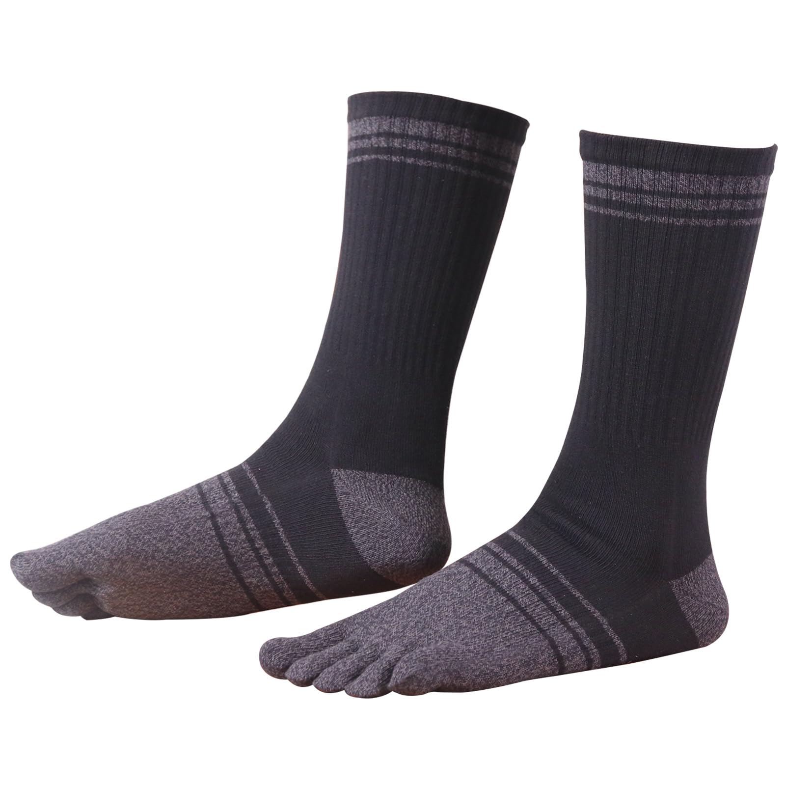Lot de 6 paires de chaussettes à orteils en coton pour homme