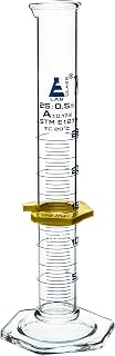 Eisco Labs - Cilindro de medición (25 ml, clase A, ASTM, color azul, graduación de 0,5 ml, vidrio de borosilicato)