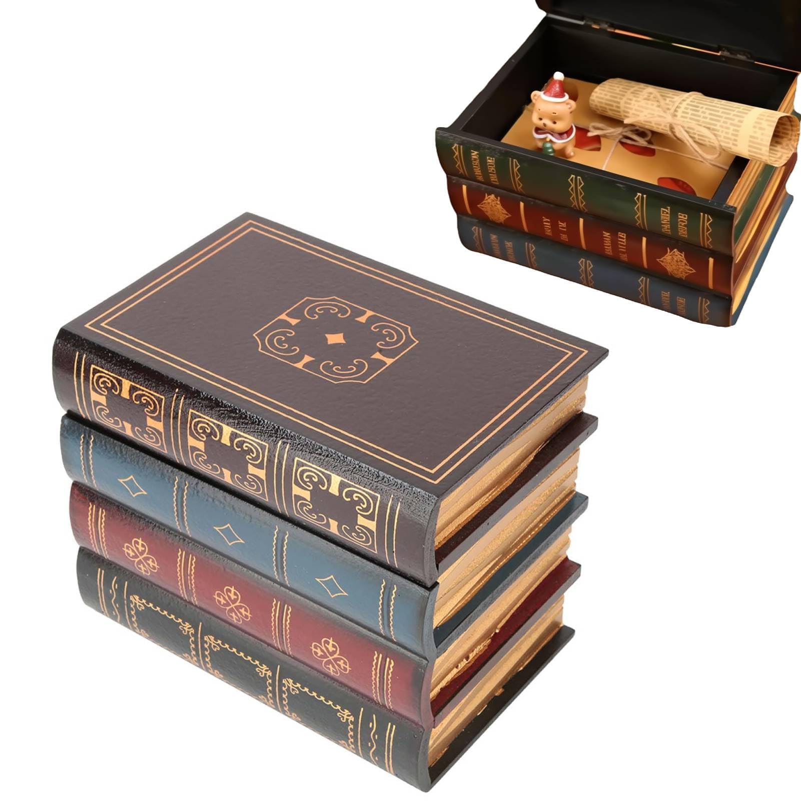 Amazon.com: HERCHR Decorative Book Boxes with Hidden Storage