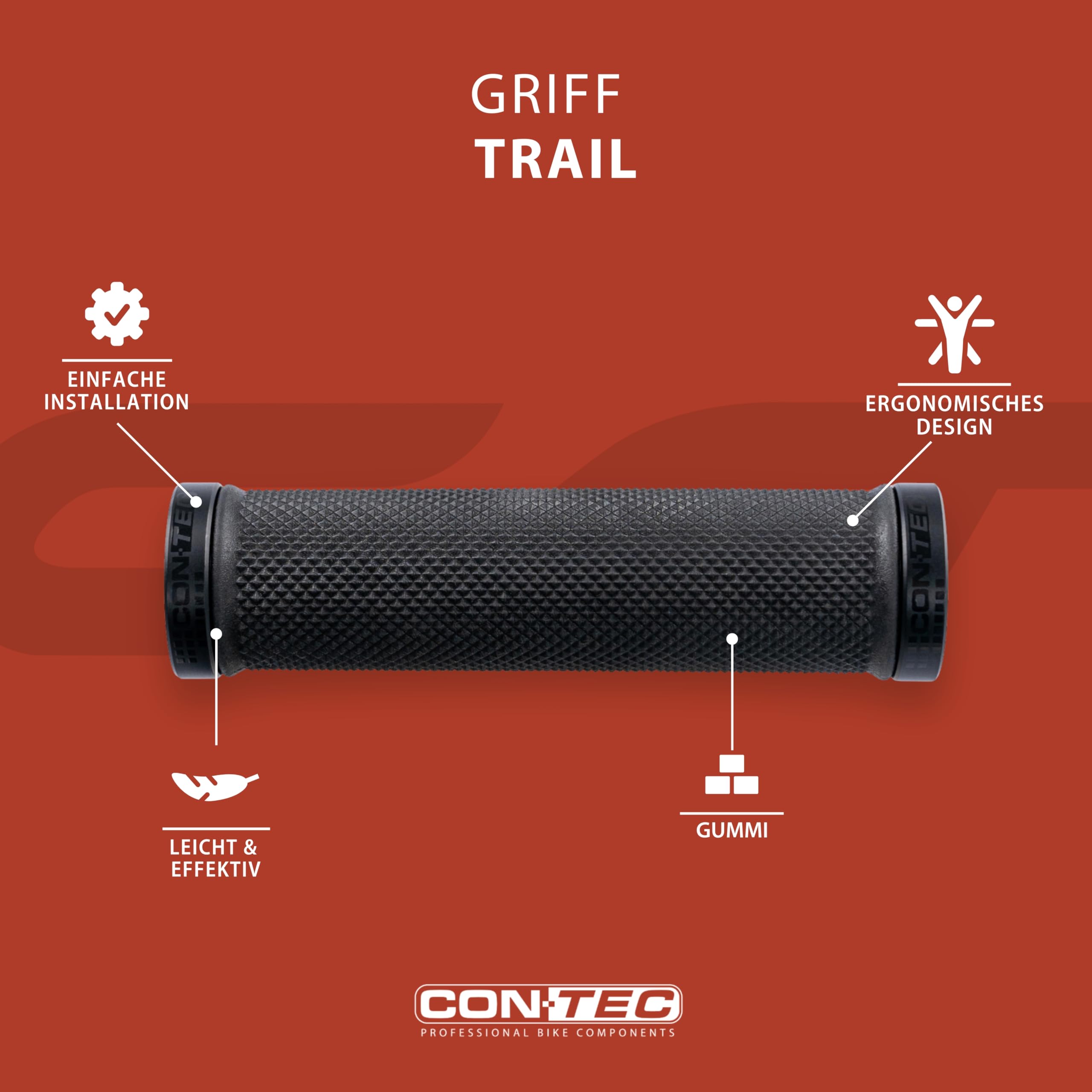 CONTEC Tour Wing Fahrradgriffe – Ergonomisch, Stoßabsorbierend, Für Trekking Und City, Paar