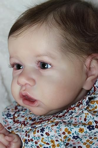 Miniatura 6 de Angelbaby Muñecas realistas de bebé real Reborn de silicona de cuerpo completo de 22 pulgadas de la vida real, muñeca lavable con peso