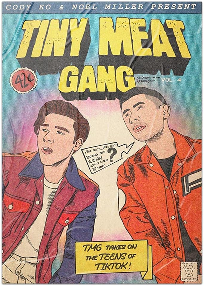 Tiny Meat Gang Merch Cody Ko Merch Tiny Meat Gang Cody Ko Vintage Poster Anime Posters for Room Aesthetic Posters Art Poster and Wall Art Picture Print Modern Family Bedroom Decor ,Posters Full Size