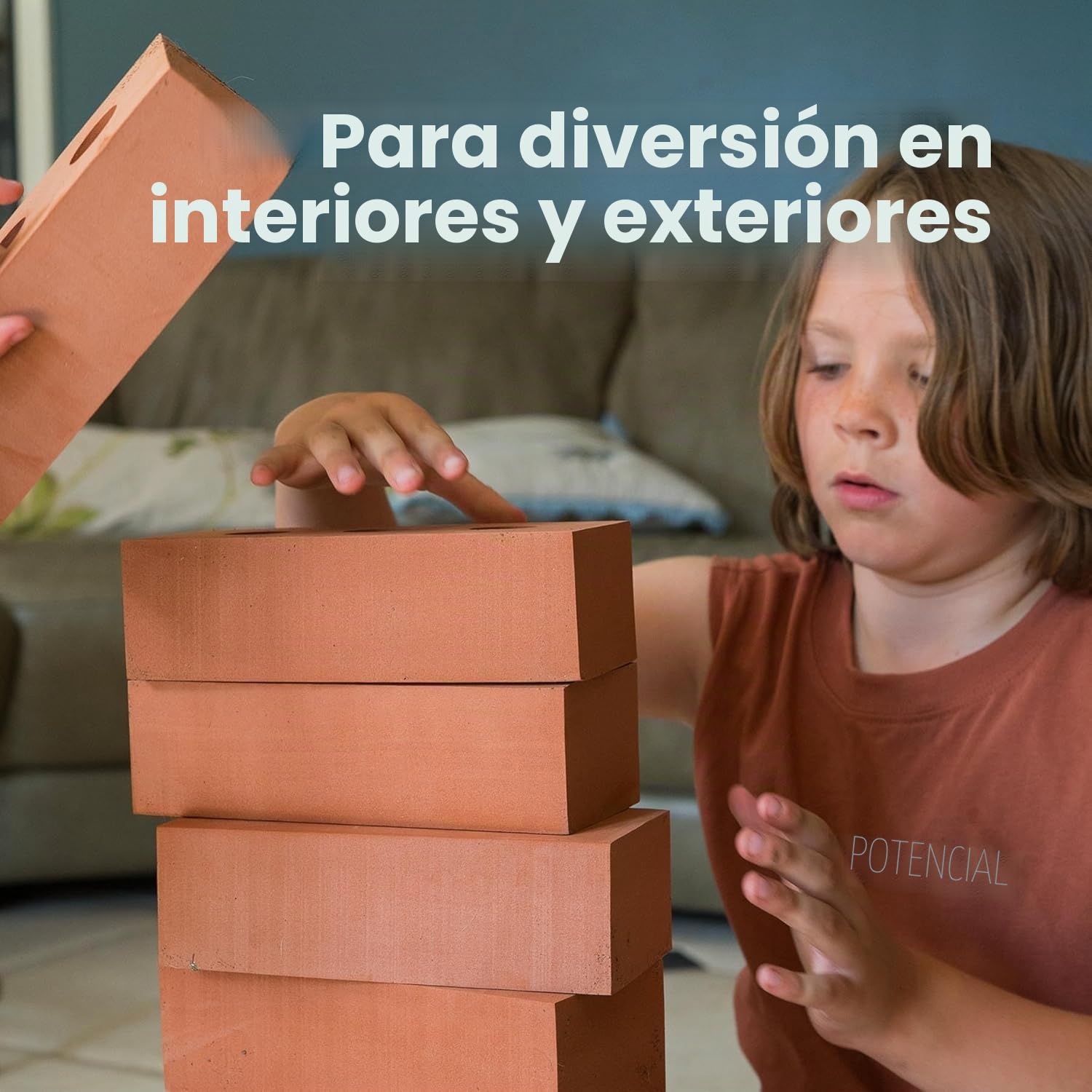 Bluecaps Bloques de Espuma, tamaño real, juguete realista de construcción para niños
