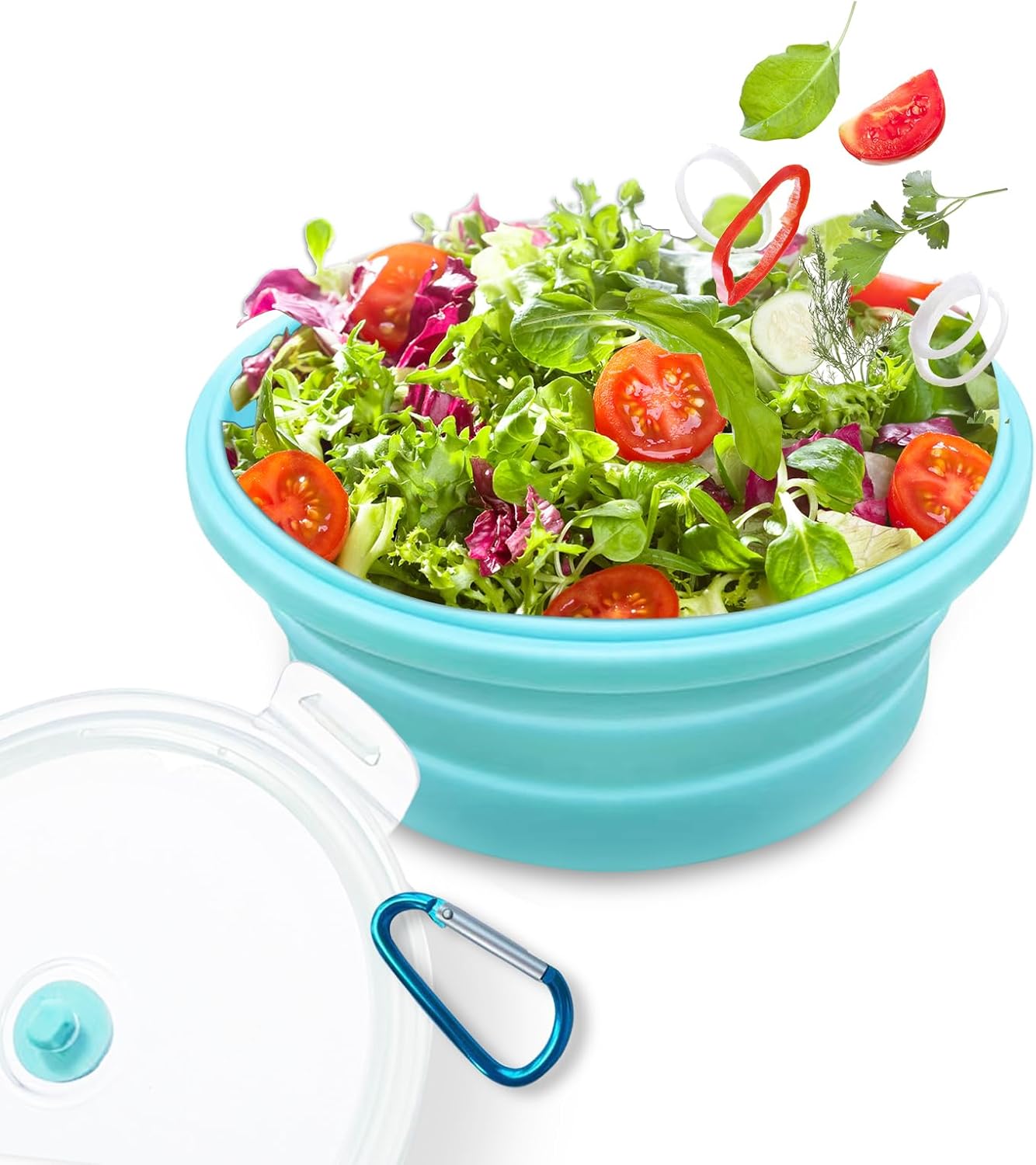 500ML Collapsible Camping Bowl with LidLightweight
