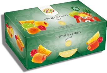 New Berry Fruits with Liquid Centre Bundle with Jelly Fruits Bundle of 2 Newberry Jewels 250g by The Great British Kitchen