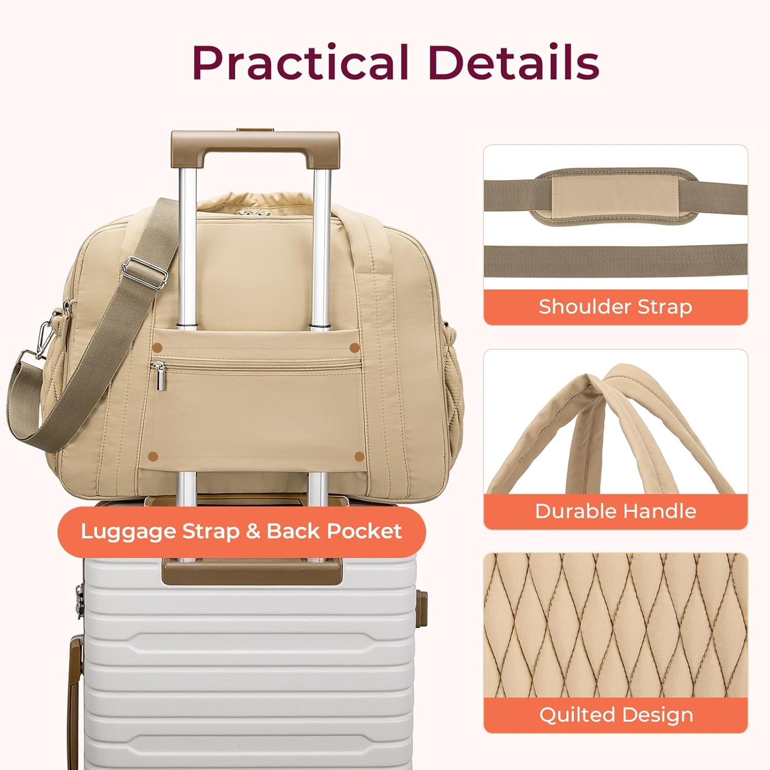 Telena Tote Diaper Bags, Travel Crossbody Large Capacity Hospital Bag for Women Labor Delivery with Pacifier Case