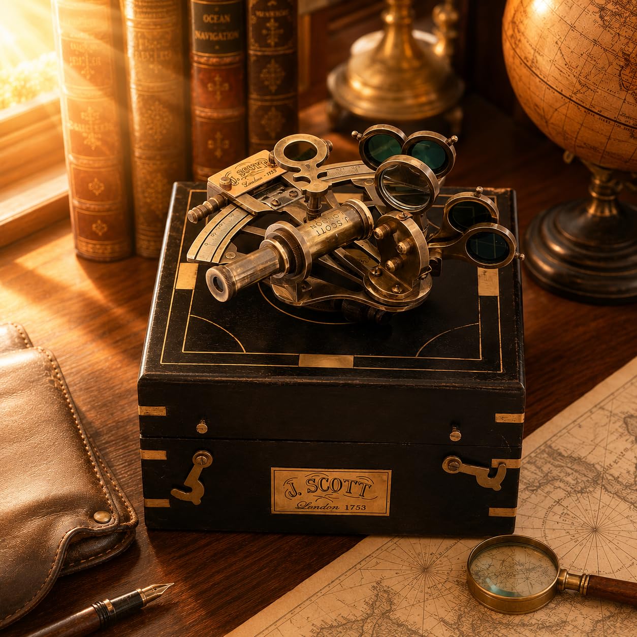 Amazon.co.jp: Nautical Sextant J.Scott London ヴィンテージ 真鍮