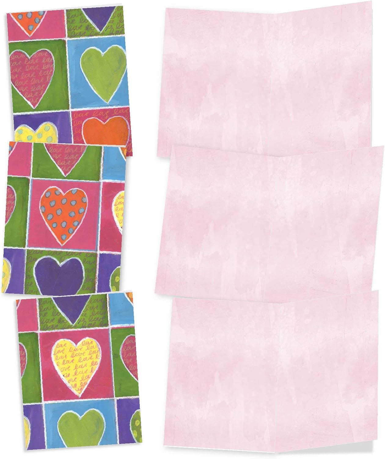 The Best Card Company - 10 Blank Heart Note Cards Boxed (4 x 5.12 Inch) - All Occasion Heartfelt Love Card Assortment - From the Heart M6024 - Image 3