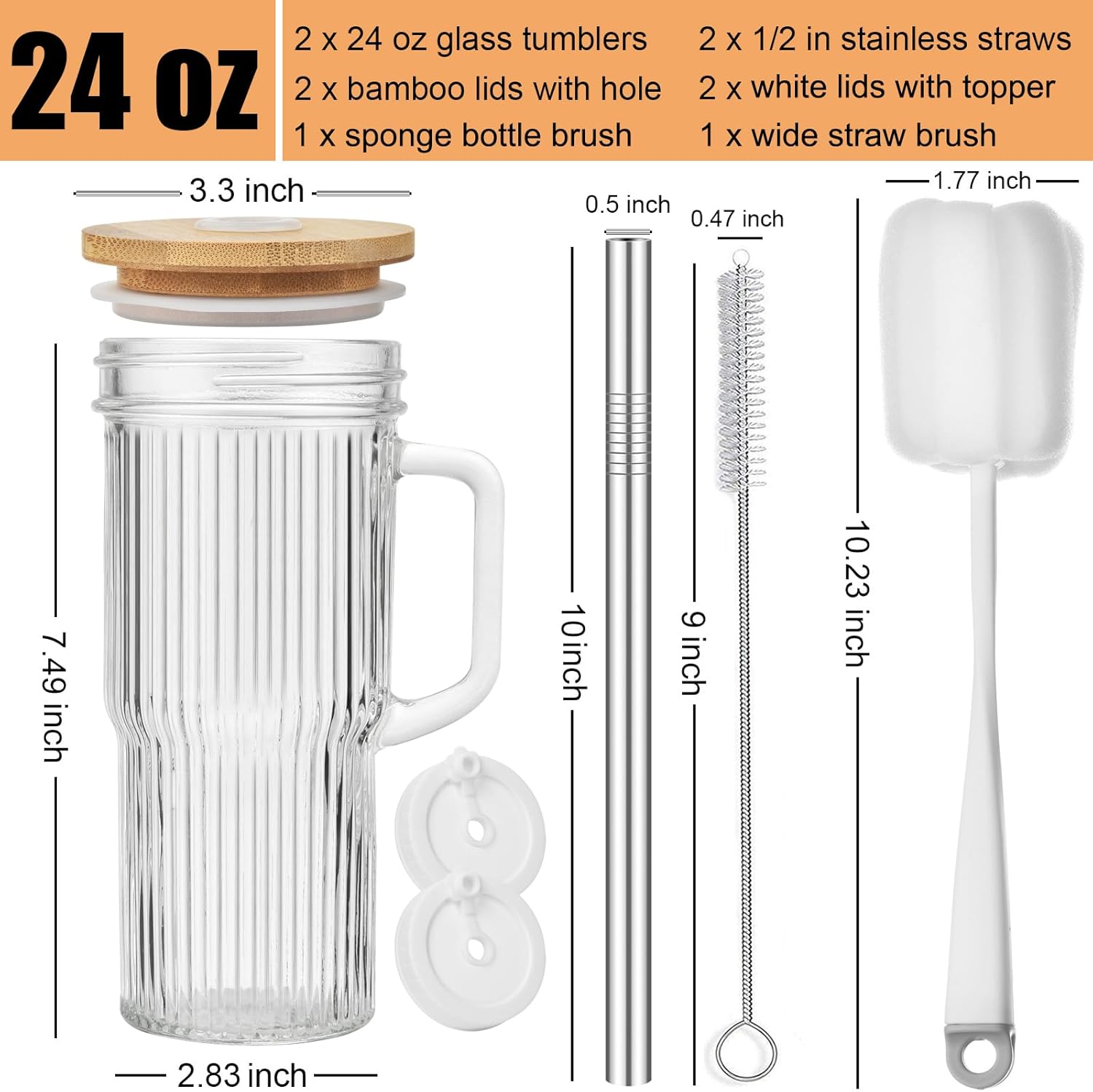 Sip in Style: ALINK 24oz Ribbed Glass Cups Review