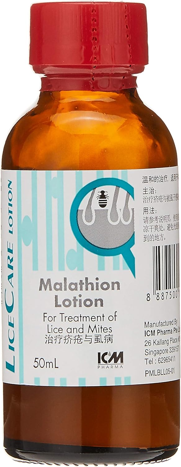 LiceCare Malathion Lotion for Treatment of Lice and Mites, 50ml