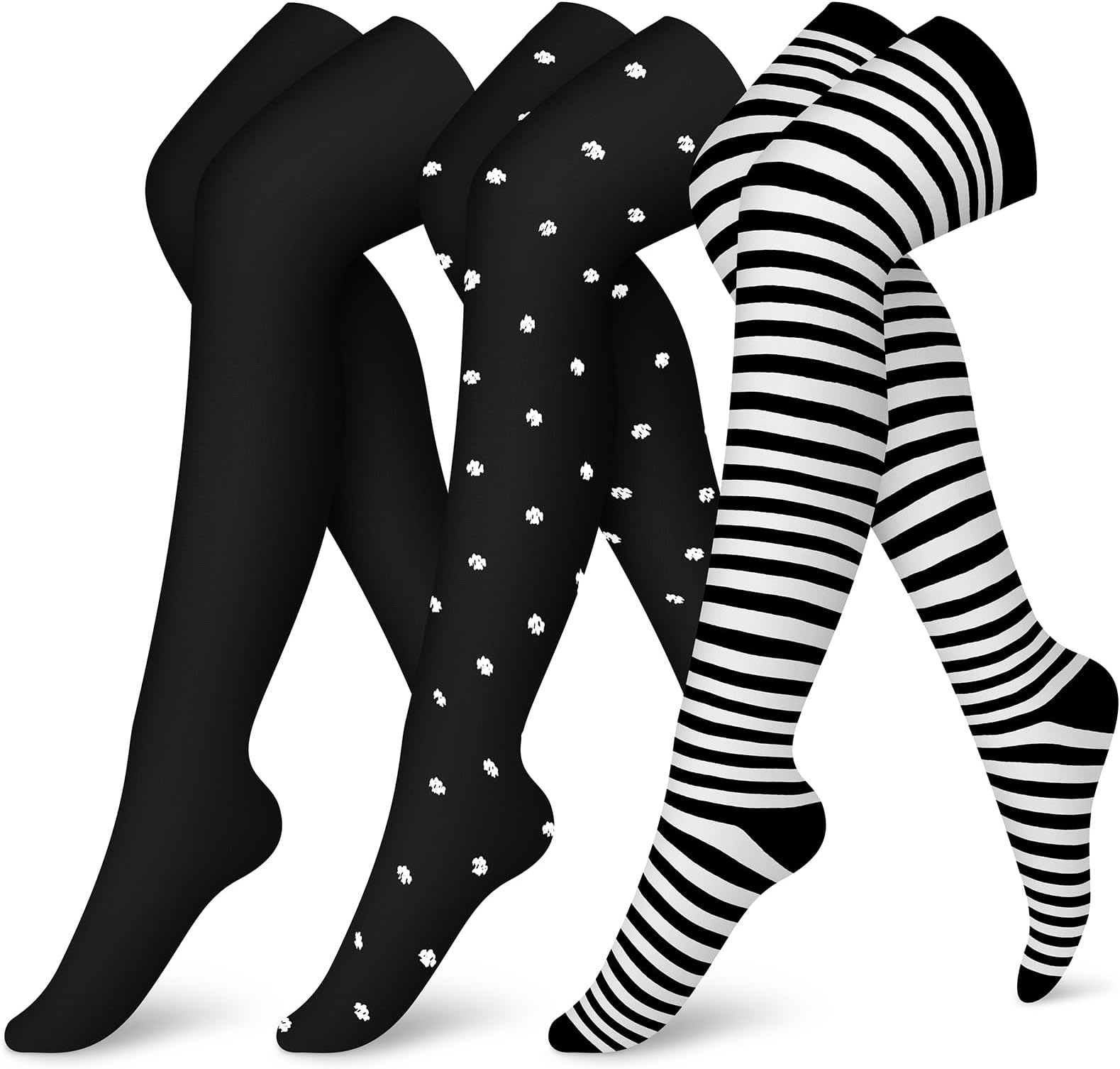 Compression Socks (3 Pairs) Knee High Compression Sock for Women & Men Stockings for Running, Cycling,Athletic