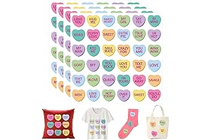 Whaline Colorful Heat Transfer Stickers: Expressing Love through Unique Fabric Decorations!