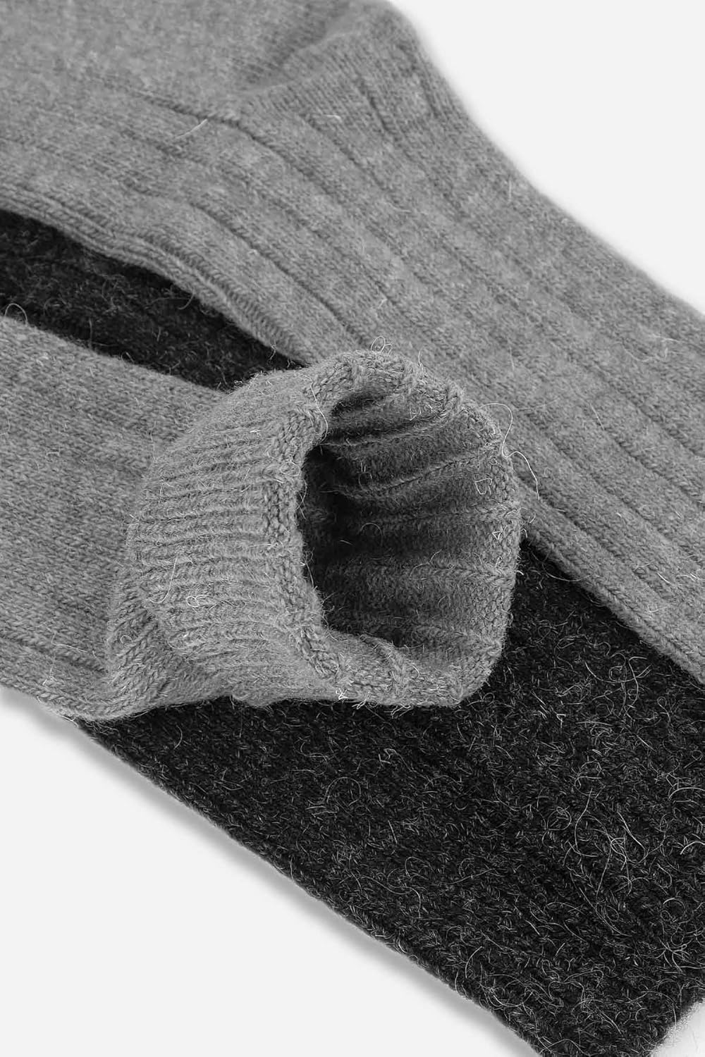 Alpaca Wool Socks - Fine Knit Unisex Socks for Women and Men - 2 Pairs All Year Thin Knit - Image 4