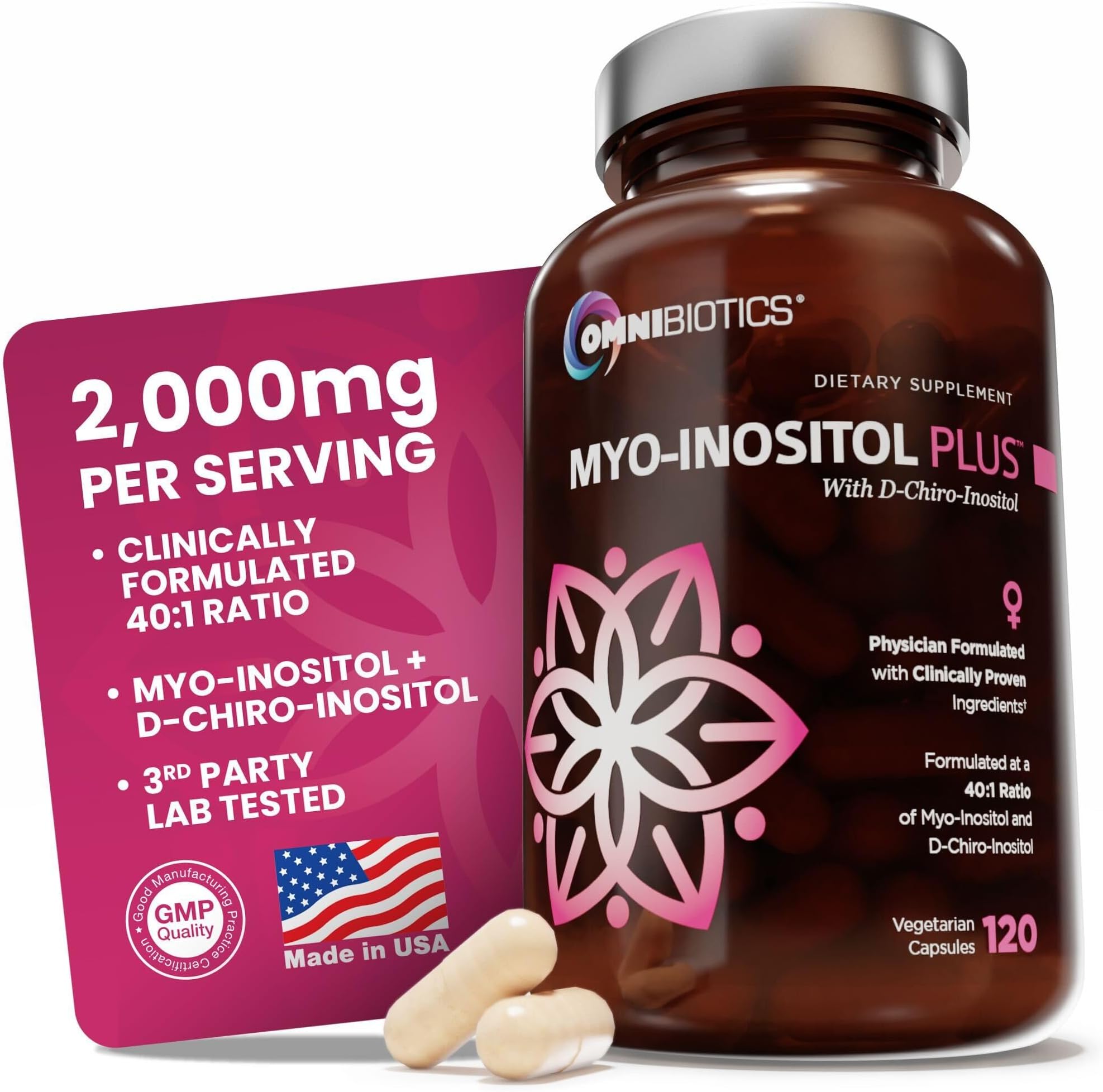 Women's Non-GMO Myo-Inositol Plus with D-Chiro-Inositol Caronositol
