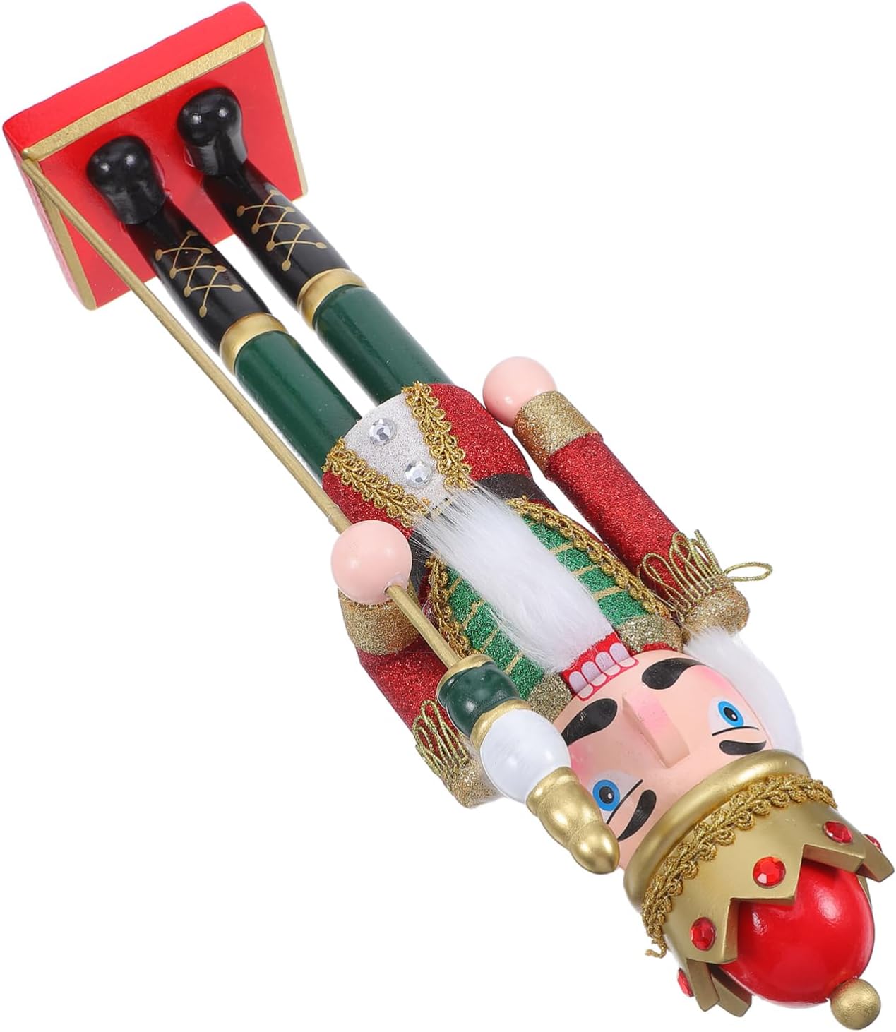 Cabilock Traditional Christmas Nutcracker Ornament for Holiday Table Decoration Vivid Desktop Collectible for Festive Fireplace and Kitchen Countertop