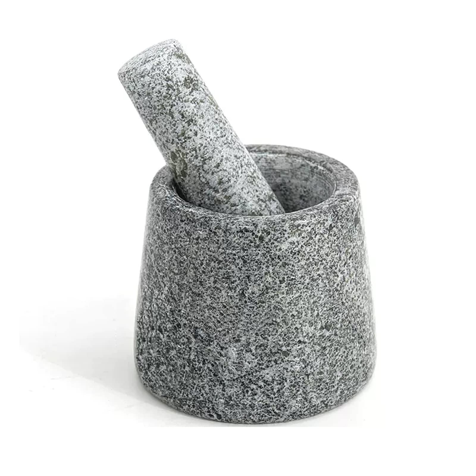 Praktisch Marmor-Mörser- und Stößel-Set, schöner Granit, 4,7 Zoll, Mühle for Gewürze Samen, Mahlen, Zerkleinern von Gewürzen, Nüssen, for Guacamole, Knoblauchsauce, grau