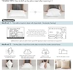 MIULEE Throw Pillow Inserts (Set of 2) Hypoallergenic Premium Pillow Stuffer Rectangle Form for Decorative Cushion Bed Couch Sofa 12x20 Inch