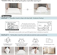 Vista 6 de MIULEE - Relleno de almohada premium, funda de almohada rectangular hipoalergénica para cojines decorativos, para sofá, sillón, cama, 12 x 20