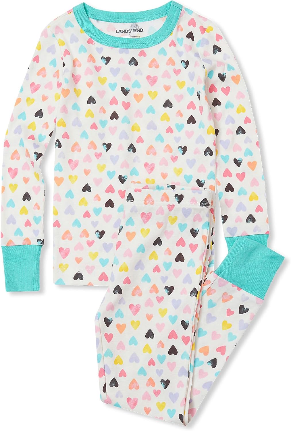 Lands' End Kids Pattern Snug Fit Pajama Set