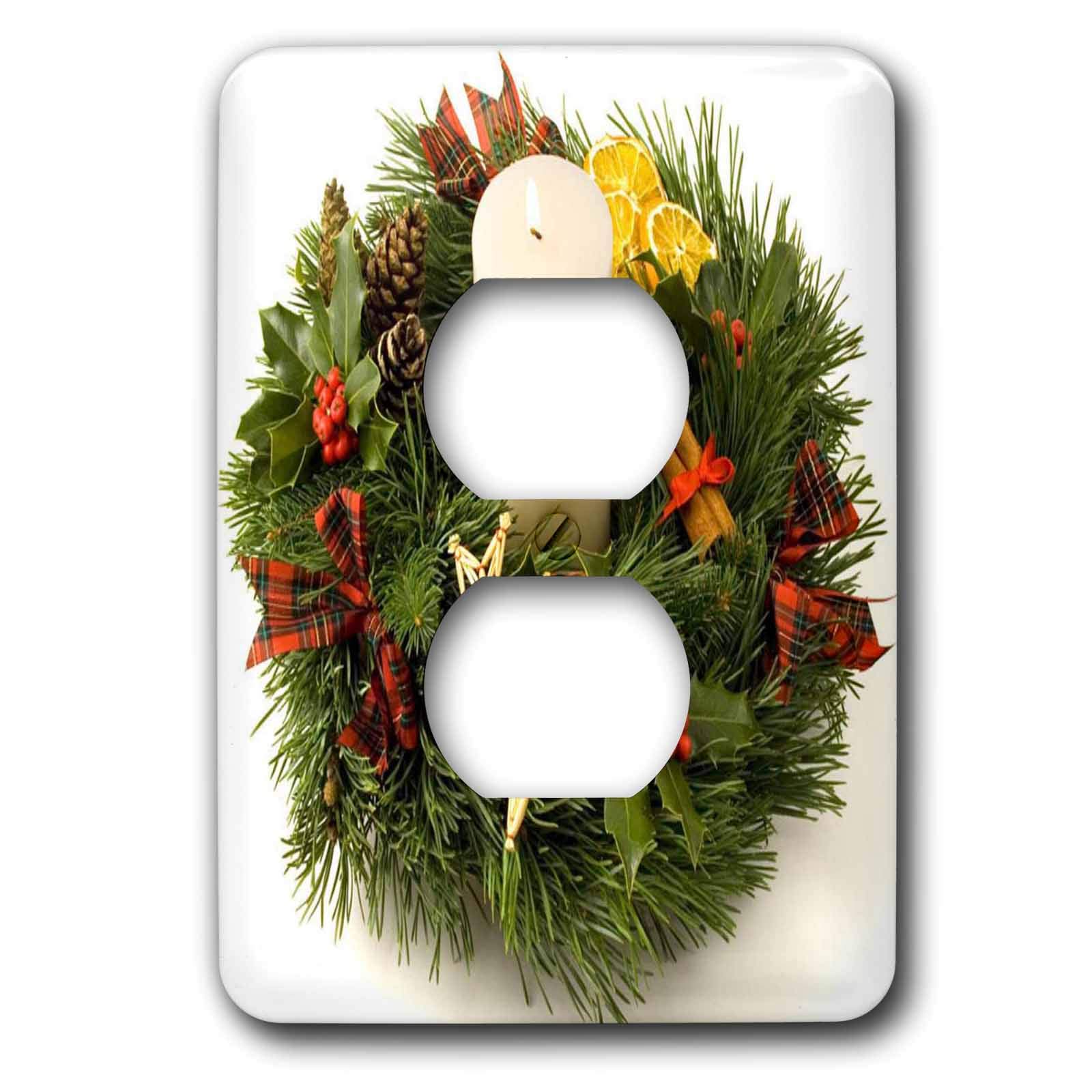 Corona de Adviento 2 enchufe tapa decorativa multicolor para interruptor vertical de pared lsp_6205_6