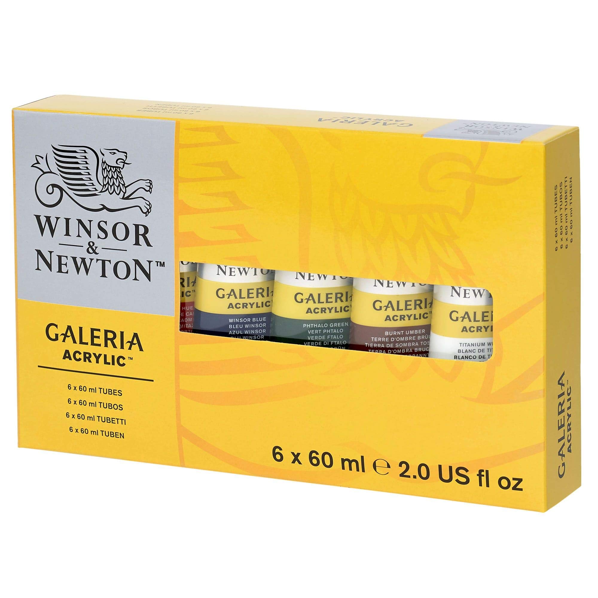 Winsor & Newton, Galeria Acrylic, 6x60ml Tube Set