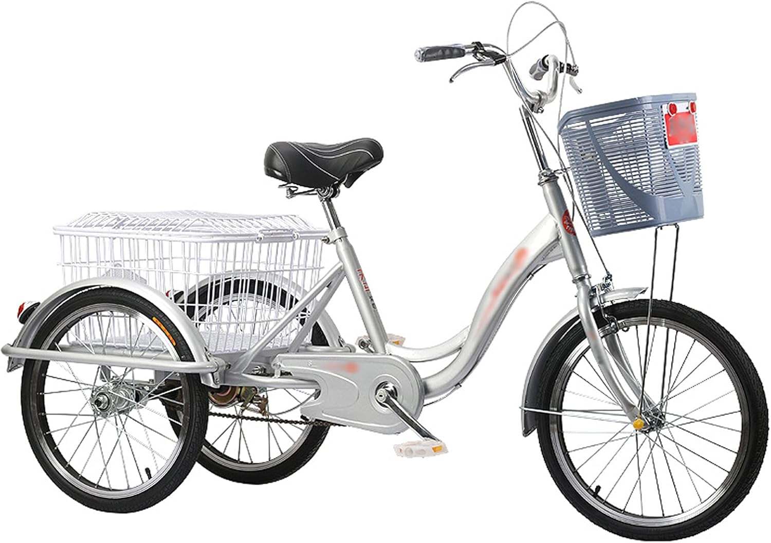 Adult Tricycle Bike, Tricycle for Adult 20Inch Comfort Bicycles Sports with Large Basket 3 Wheel Cruiser Bike for Seniors Women Men