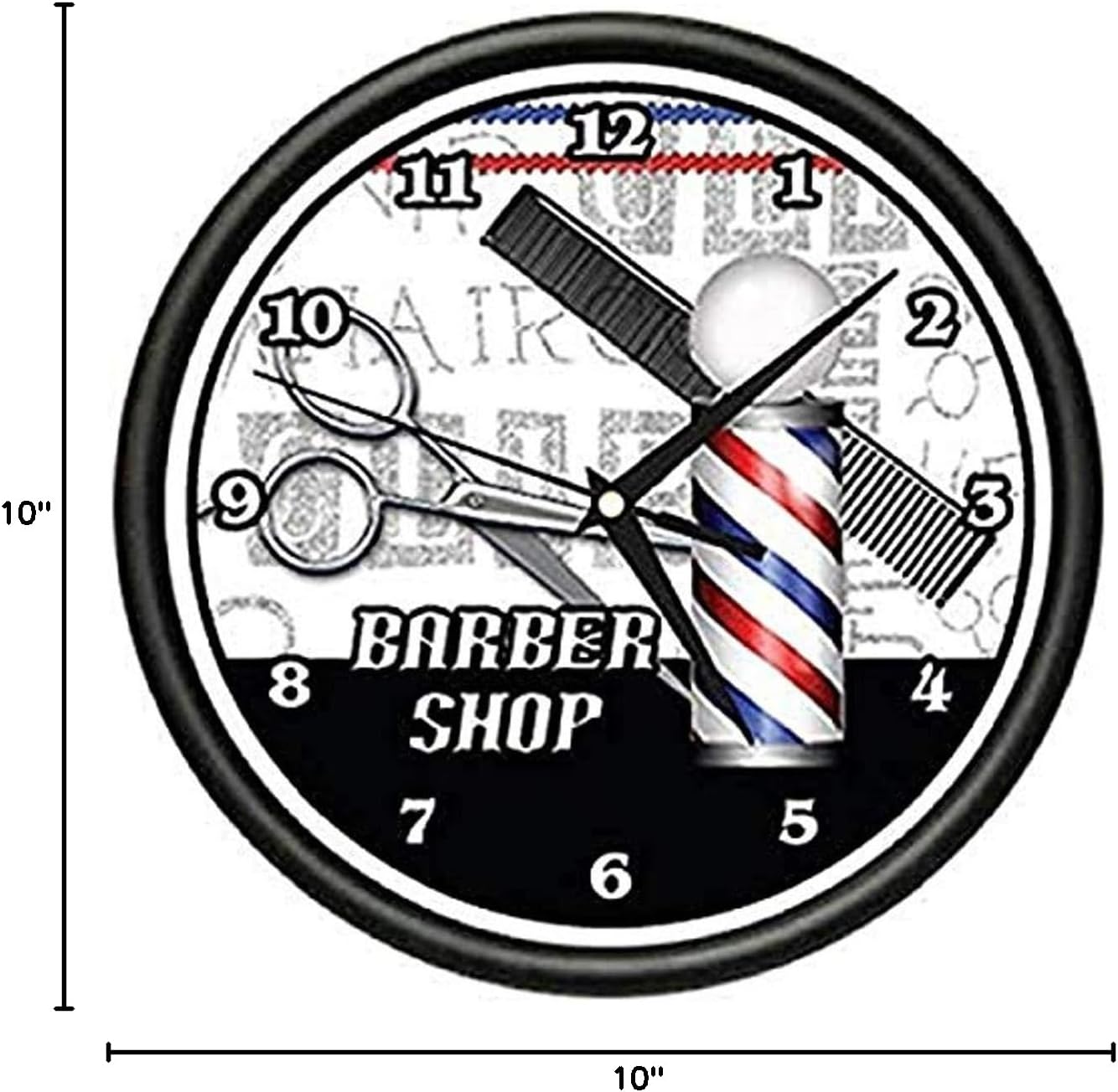 SignMission Barber Shop Wall Clock Hair Salon Cutter Pole Gift