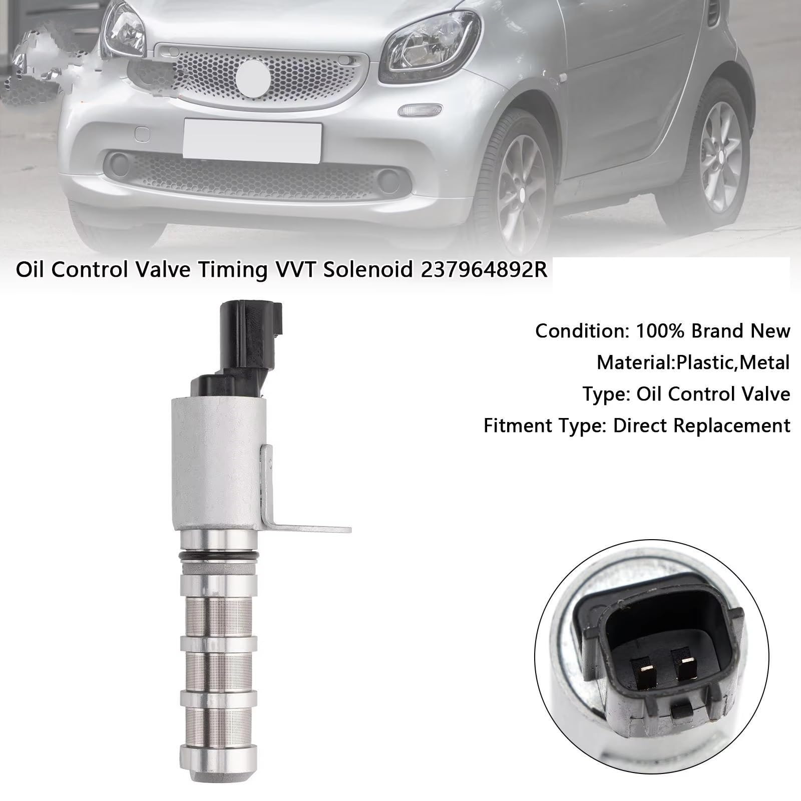 Elettrovalvola VVT Compatibile Con DACIA Per Lodgy JS_ 2012 2013 2014-2026 Valvola Di Controllo Olio VVT Solenoide 237962295R 237964624R 237964892R 237967309R 2379600Q0ER